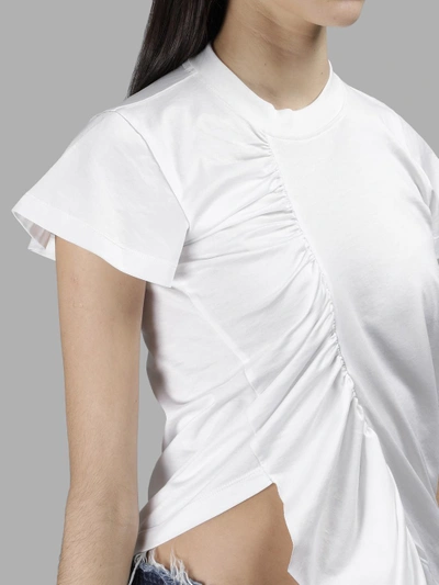 Shop Marques' Almeida Marques Almeida Women's White Ruffled T-shirt