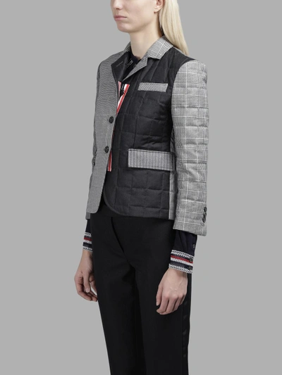 Shop Thom Browne Women's Multicolor Classic Multipatterned Downfilled Jacket