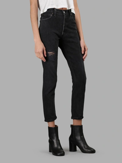 Shop Re/done Black Cropped Jeans