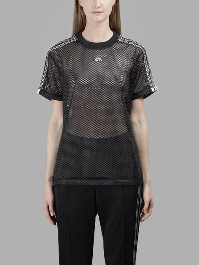 Adidas Originals By Alexander Wang Adidas By Alexander Wang Women's Black  Mesh T-shirt In In Collaboration With Alexander Wang | ModeSens
