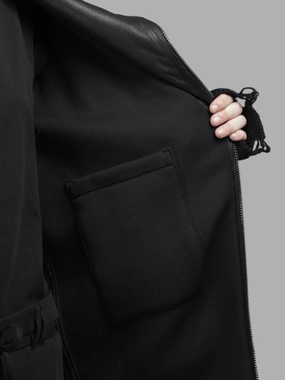Shop Di Liborio Women's Black Patches Leather Jacket