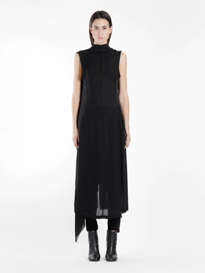 Shop Isabel Benenato Women's Black Sleeveless Long Silk Dress