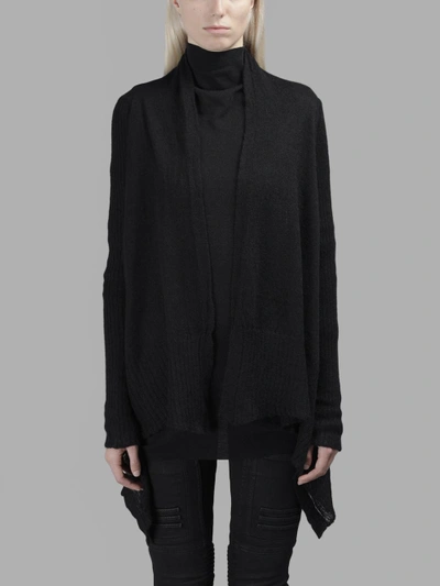 Shop Rick Owens Women's Black Medium Wrap Knitwear