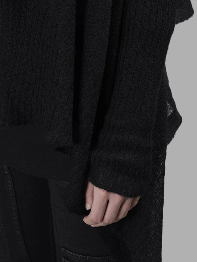 Shop Rick Owens Women's Black Medium Wrap Knitwear