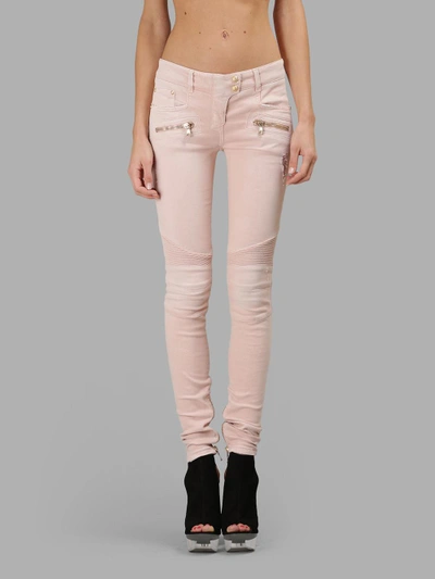 Shop Balmain Pink Jeans