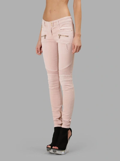 Shop Balmain Pink Jeans
