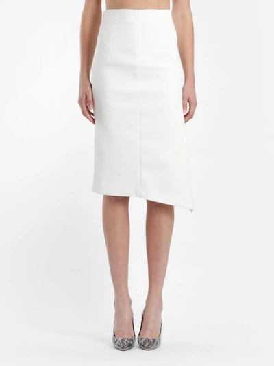 Shop Off-white Off White C/o Virgil Abloh Women's White Longuette Skirt With Split