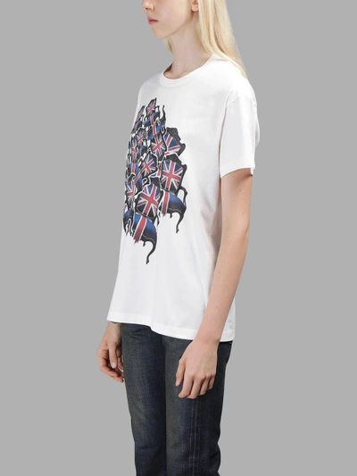 Shop Junya Watanabe Women's White Oversize T-shirt With Frontal Chairs Print