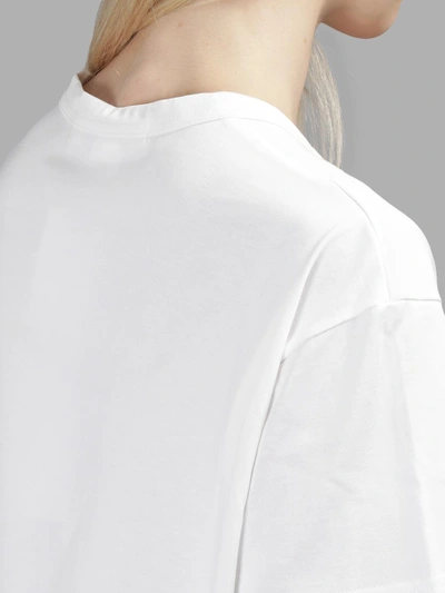 Shop Junya Watanabe Women's White Oversize T-shirt With Frontal Chairs Print