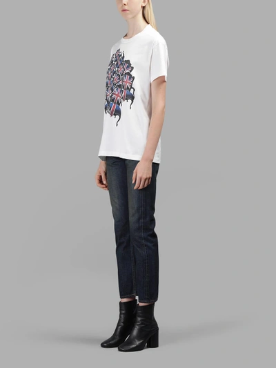 Shop Junya Watanabe Women's White Oversize T-shirt With Frontal Chairs Print