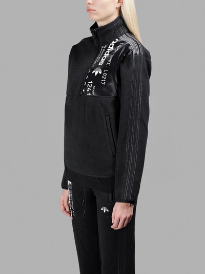 Shop Adidas Originals By Alexander Wang Adidas By Alexander Wang Women's Black Polar Half Zip Sweater