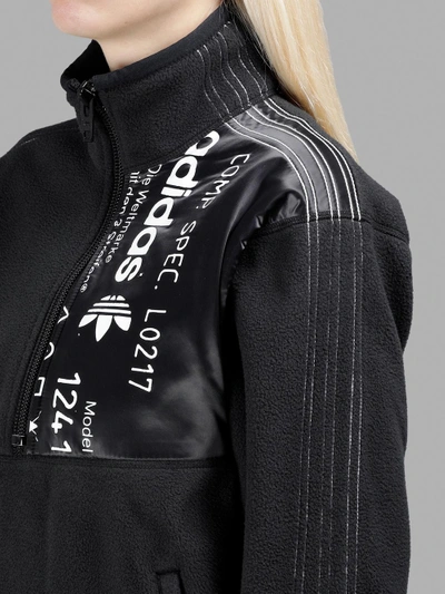Shop Adidas Originals By Alexander Wang Adidas By Alexander Wang Women's Black Polar Half Zip Sweater
