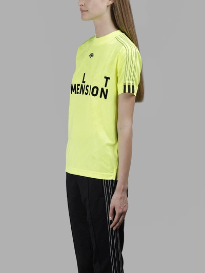 Shop Adidas Originals By Alexander Wang Adidas By Alexander Wang Women's Yellow Jacquard Soccer T-shirt In In Collaboration With Alexander Wang