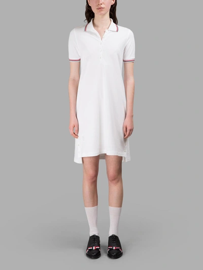 Shop Thom Browne White Polo Dress