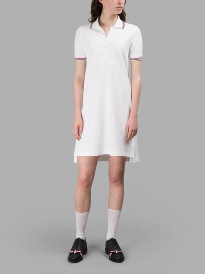 Shop Thom Browne White Polo Dress