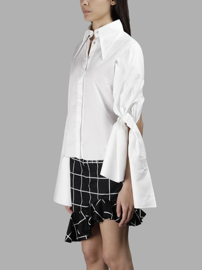 Shop Marques' Almeida Marques Almeida Women's White Double Sleeves Shirt