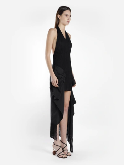 Shop Jacquemus Women's Black La Robe Drapeado Dress