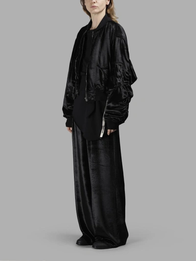 Shop Damir Doma Women's Black Piene Velvet Trousers