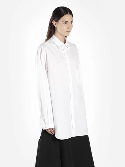 Shop Yohji Yamamoto Women's White Gusset Collar Shirt