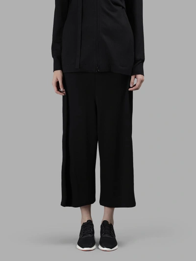 Shop Y-3 Women's Black Lux Track Cropped Pants