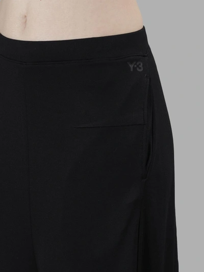 Shop Y-3 Women's Black Lux Track Cropped Pants