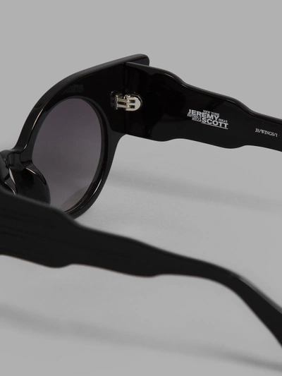 Shop Linda Farrow Black Jeremy Scott Wings Sunglasses