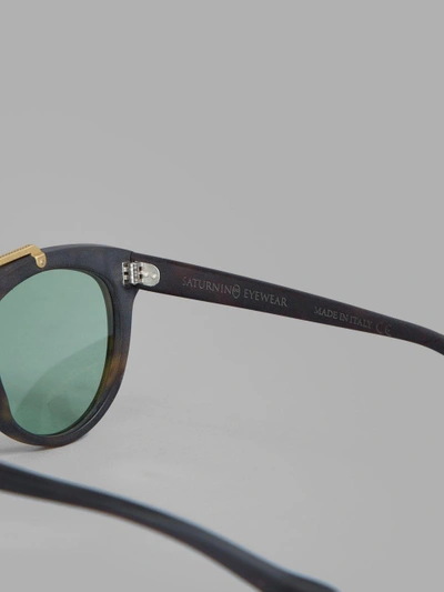 Shop Saturnino Eyewear Tortoise Mars Sunglasses