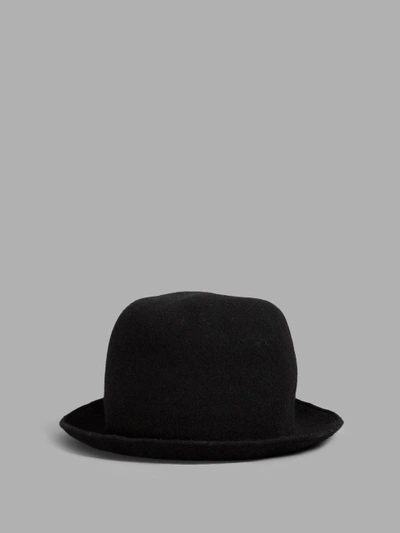 Shop Scha Black Hat In 100% Wool