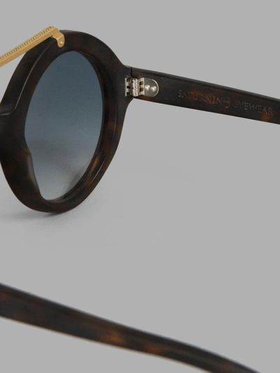 Shop Saturnino Eyewear Tortoise Mercury Sunglasses