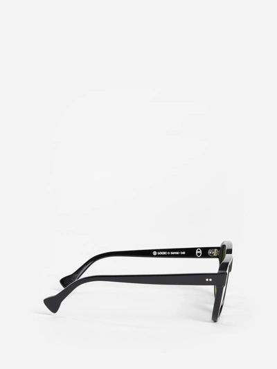 Shop Saturnino Eyewear Black Logic Sunglasses In Black Frame