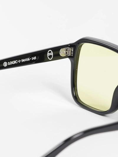 Shop Saturnino Eyewear Black Logic Sunglasses In Black Frame