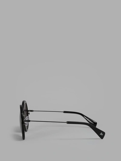 Shop Yohji Yamamoto Black Sunglasses