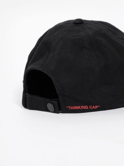 Shop Off-white Off White C/o Virgil Abloh Women's Black Cap With Red Embroidery