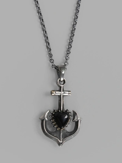 Shop Ugo Cacciatori Silver Hearted Anchor Pendant Necklace