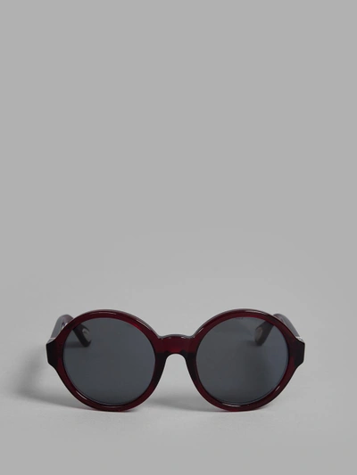 Shop Ann Demeulemeester Red Sunglasses