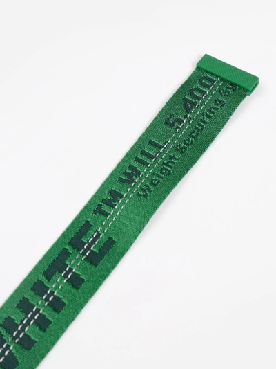 Shop Off-white Off White C/o Virgil Abloh Women's Green Classic Industrial Belt Large 205mcm