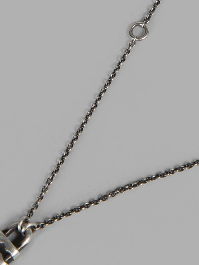 Werkstatt:münchen Werkstatt Munchen Silver Mini Fine Chain Lock Necklace In Silver
