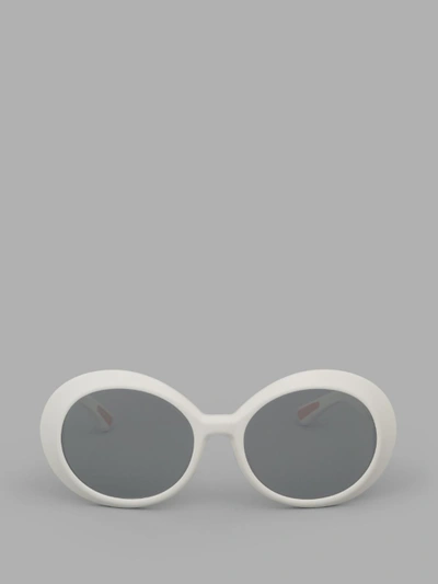 Archive 1993 Round Acetate Sunglasses In White