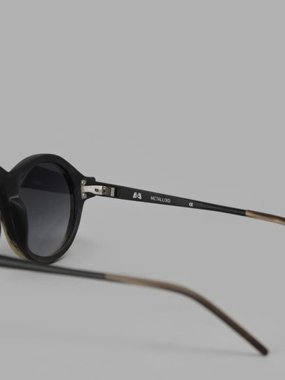 Shop Rigards Black&white Horn Sunglasses In Black And White