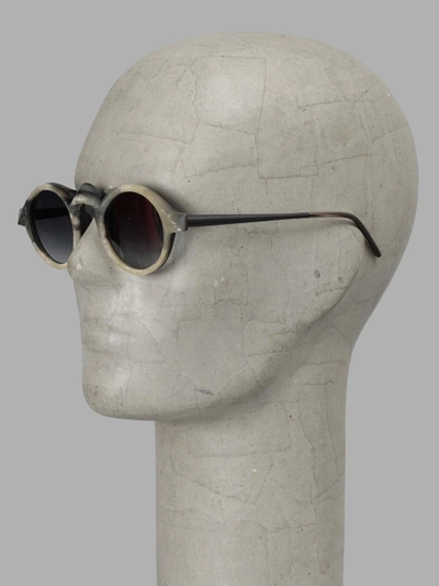 Shop Rigards Black&white Horn Sunglasses In Black And White