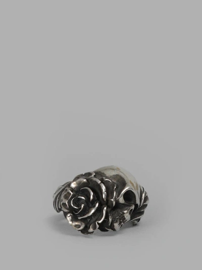 Werkstatt:münchen Werkstatt Munchen Silver Skull And Roses Ring | ModeSens