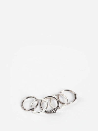 Shop Werkstatt:münchen Werkstatt München Four Ring Love Combination In Silver