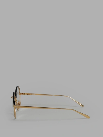 Shop Linda Farrow Eyewear In Gold/black