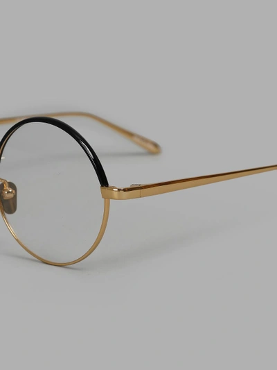 Shop Linda Farrow Eyewear In Gold/black