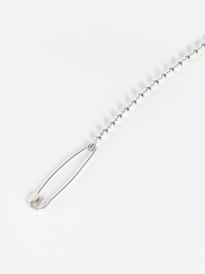 Shop Biis Silver Safetypin And Keyring Closure Necklace With Spheres