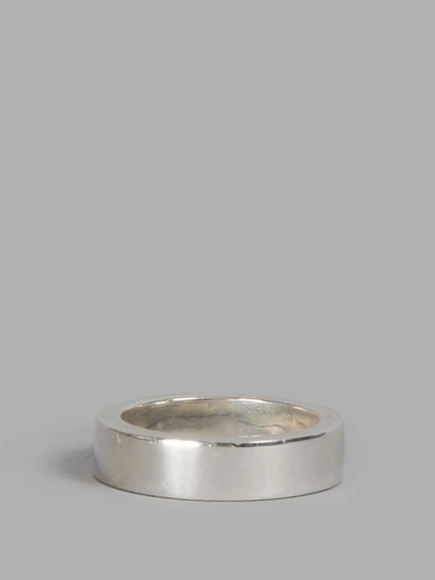 Shop Maison Margiela Silver Ring With Embossed Numbers