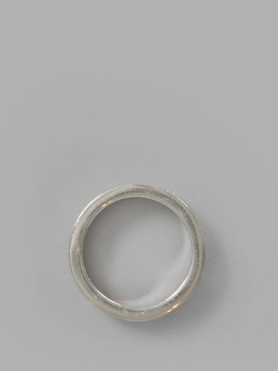 Shop Maison Margiela Silver Ring With Embossed Numbers