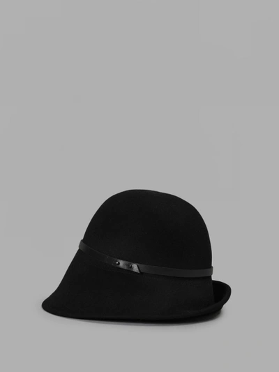 Shop Isabel Benenato Women's Hat With Leather Belt In Black