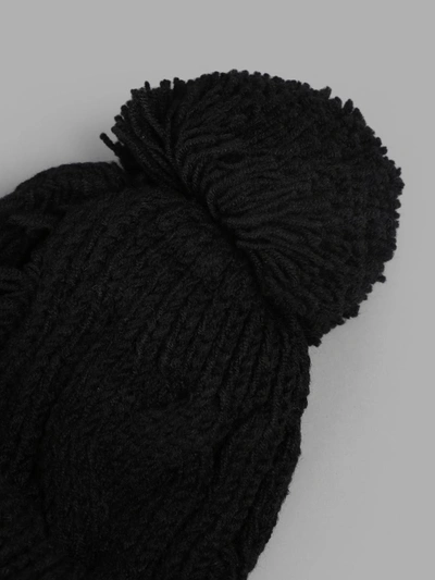Shop Yohji Yamamoto Women's Black Knitted Casquette
