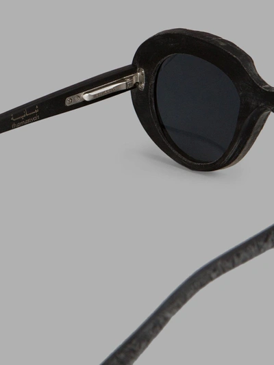 Shop Thamanyah Rigards X Thamanyah Black Sunglasses